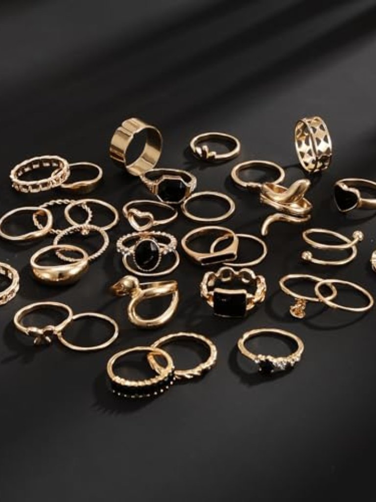 19-36 Pcs Gold Boho Knuckle Rings Set For Women, Vintage Stackable Dainty